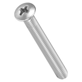 METALLIXITY Phillips Cross Recessed Countersunk Head Screws Bolts (M5-0.8x40) 30Pcs, 304 Stainless Steel Flat Head Woodworking Machine Screws - for Furniture Assembly DIY Projects, Silver