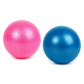 YiYFiT 2pcs Soft Pilates Ball,25cm Small Exercise Ball Anti Burst Yuga Ball Mini Barre Ball Stability Ball for Pilates,Yuga,Physical Therapy,Fitness Workout Women Gift(Pink and Blue)