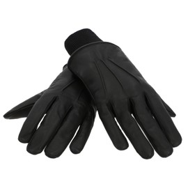 Gusti Olav Leather Gloves Men's Size L Black Leather, black