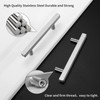 homdiy 10 Pack Brushed Nickel Cabinet Pulls Kitchen Cabinet Handles,