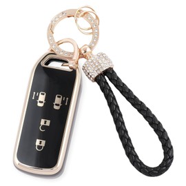 ZANEKO Key Case, Key Cover, Smart Key Case, Cute and High-Class Texture, Lightweight, Gold Black, gold black