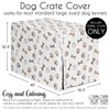 Sweet Jojo Designs 48in. Large Dog Crate Cover (Bones and