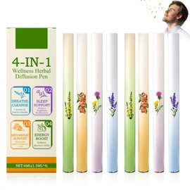Pack of 8 Mullein Herbal Lung Cleansing, Herbal Purifier Pen, Mullein Lung Purifier, Lung Cleansing Inhaler, Gentle Formula, Suitable for Men and Women