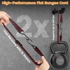 Adjustable Flat Bungee Cord with Hook, Heavy Duty Thickened &