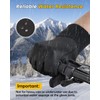 FEWTUR Winter Running Gloves for Men Women - Waterproof Hiking