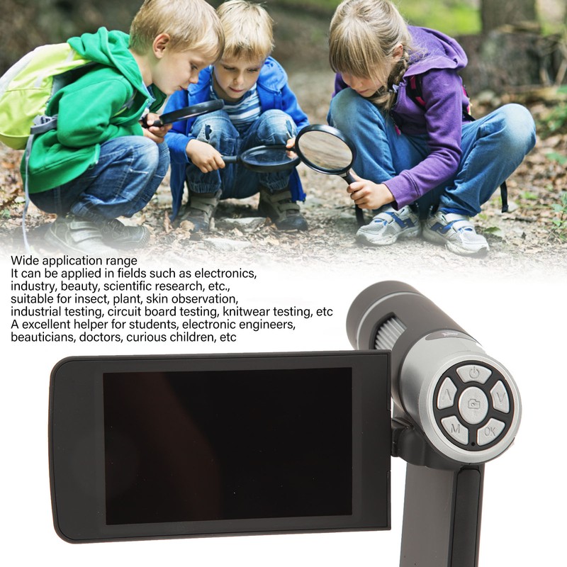 Handheld Digital Microscope 1080P 2MP Portable Pocket Microscope 4in LED