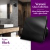 DOSPEL Veroni Glass Bathroom Fan 100 mm Black with Timer