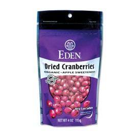 Eden Organic Dried Cranberries, Sweetened with Apple Juice, 4 oz
