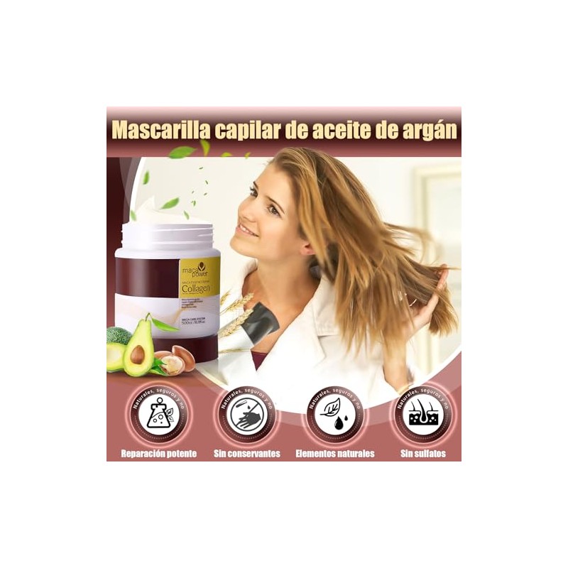 Mascarilla Cabello, 500ml Mascarilla Mágica para el Cabello, Máscara de