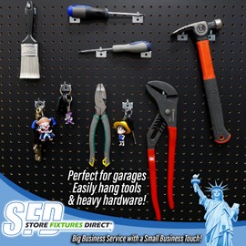 Pegboard Utility Notch Hook - Picture Hanger for Slatwall & Peg Wall - 100 Pack