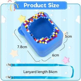 Qoosea Silikon-Schutzhülle für Bitzee Bitzee Elektronisches Haustier mit Lanyard Hochwertige Waschbare und wasserdichte Silikonhülle für Bitzee (Blau)