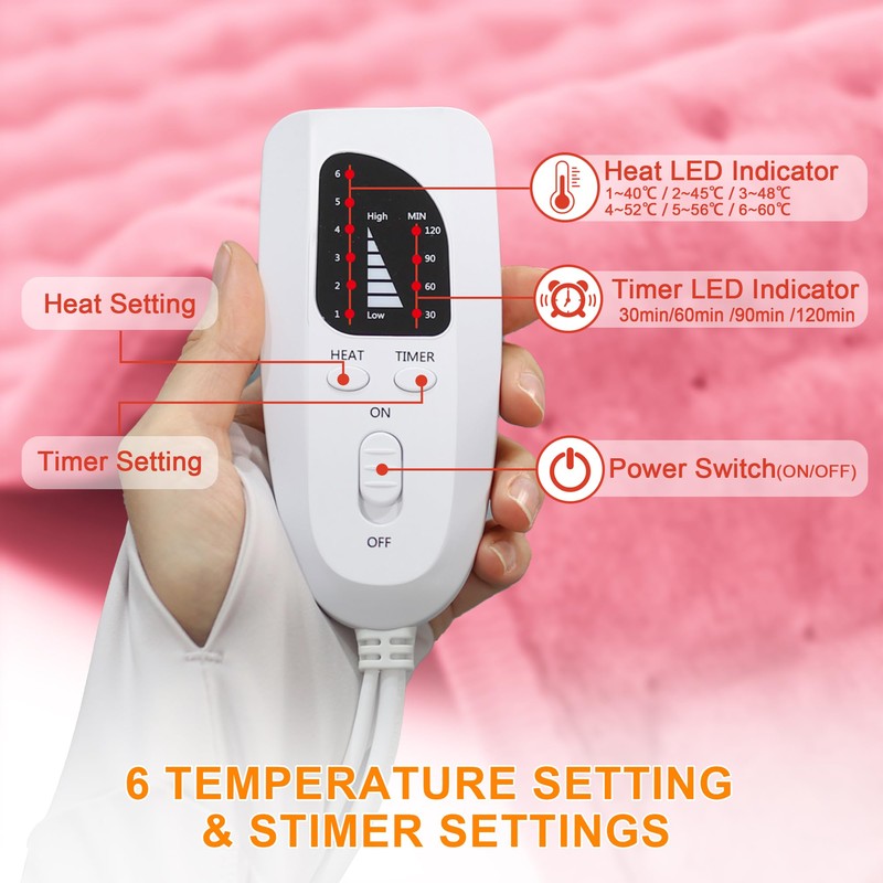 Deepsoon Heating Pad,Electric Heating Pads for Back,Neck,Abdomen,Moist Heating Pad for