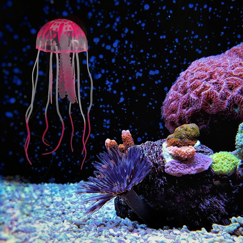 GANPUB Pink Artificial Simulation Glowing Jellyfish Suitable for Fish Tank