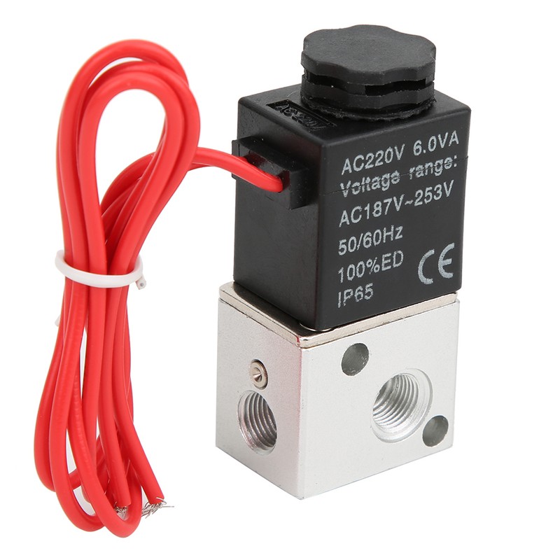 DirectActing Solenoid Valve Water Air Oil 2Position 3Way Aluminum Alloy