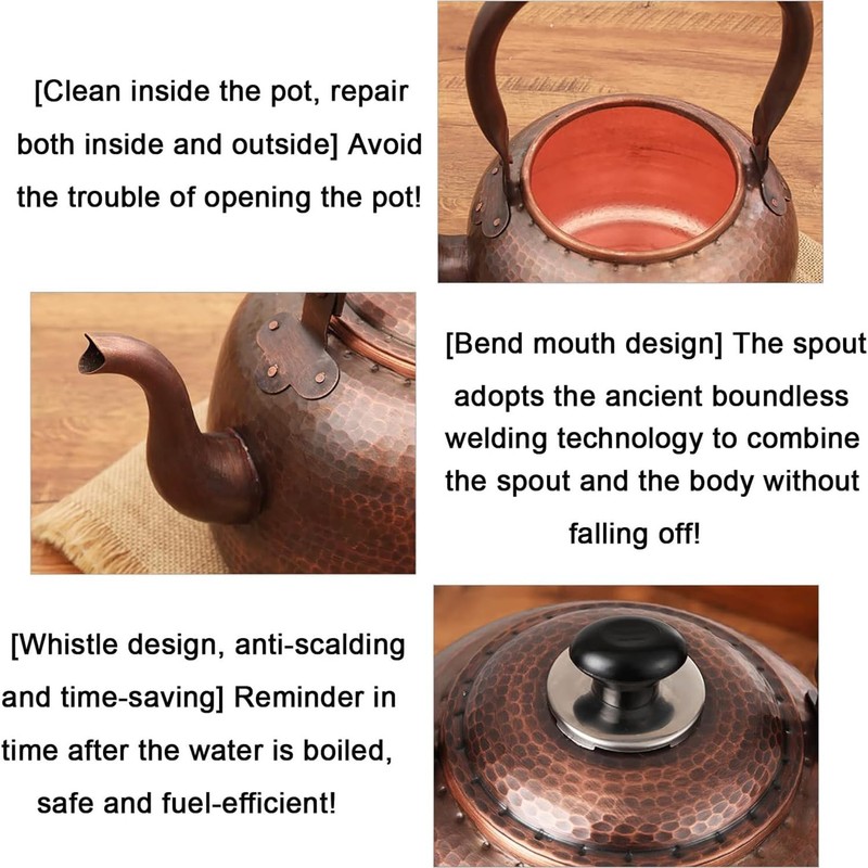Generic Whistle Tea Pot,Tea Kettle,Copper Kettle,water boiling beep,with Ergonomic Handle,
