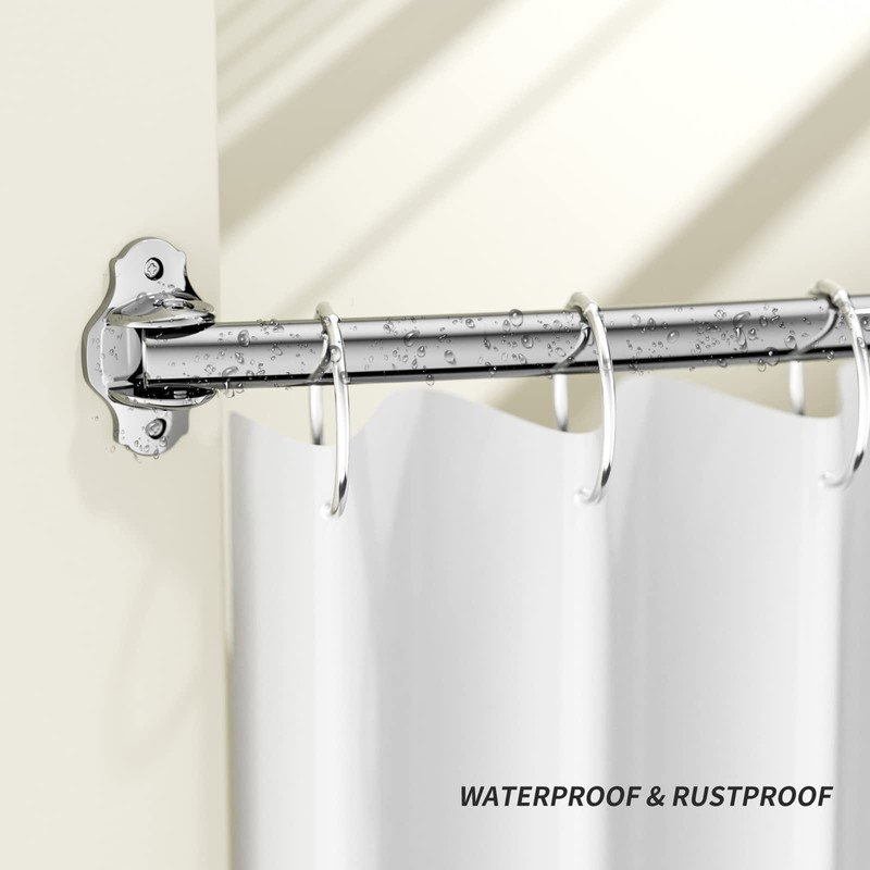 Mcrbeay Adjustable 48-85 in Extra Wide Shower Rods for Bathroom,