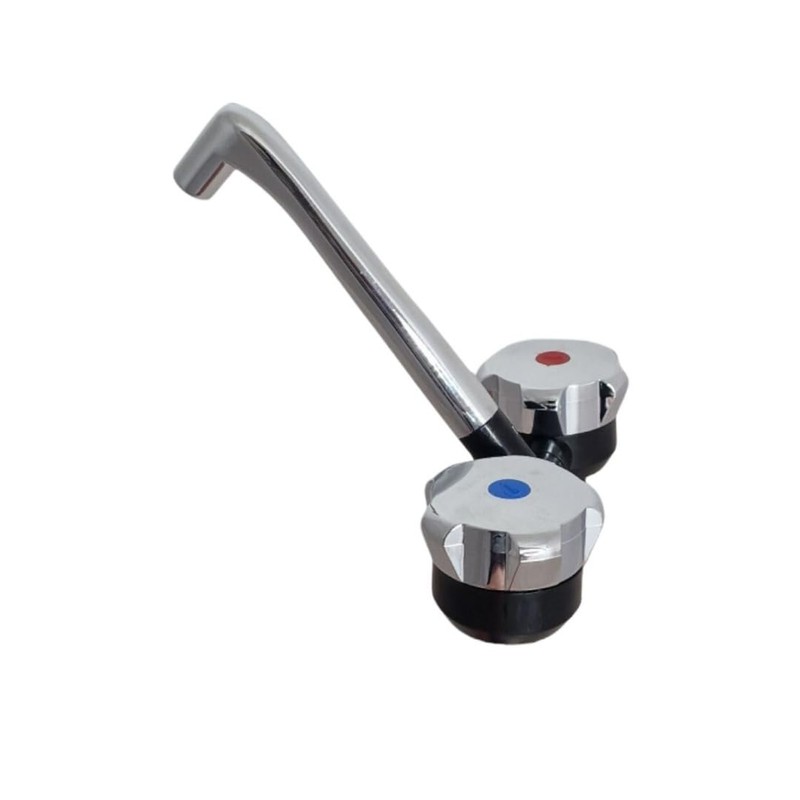 Mixer Tap Hot & Cold Chrome Folding Spout 12v Micro