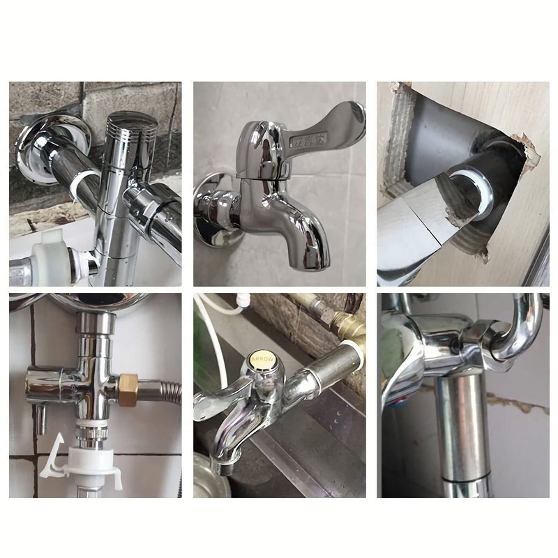 FOCMKEAS 2 PCS Shower Head Extension Arm Extender Stainless Steel