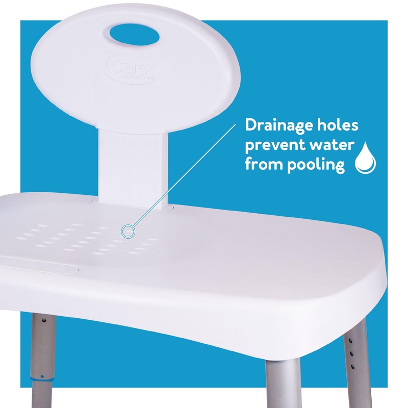 Carex Easy Transfer Shower Bench - Shower Chair for Elderly