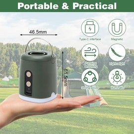Elektrische Luftpumpe für Luftmatratze, 1600 mAh Wiederaufladbare Luftpumpe Luftmatratze, 3 in 1 Mini Luftpumpe Elektrisch für Inflate/Deflate/LED Licht, mit 4 Düsen für Aufblasartikel, Vakuumbeutel