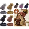 4sold Women's Pom Pom Warm Winter Natural Wool Alpaca Lining