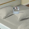 Pizuna Luxurios Cotton Pillow Cases 2 Pack Silver 50x75cm, 1000