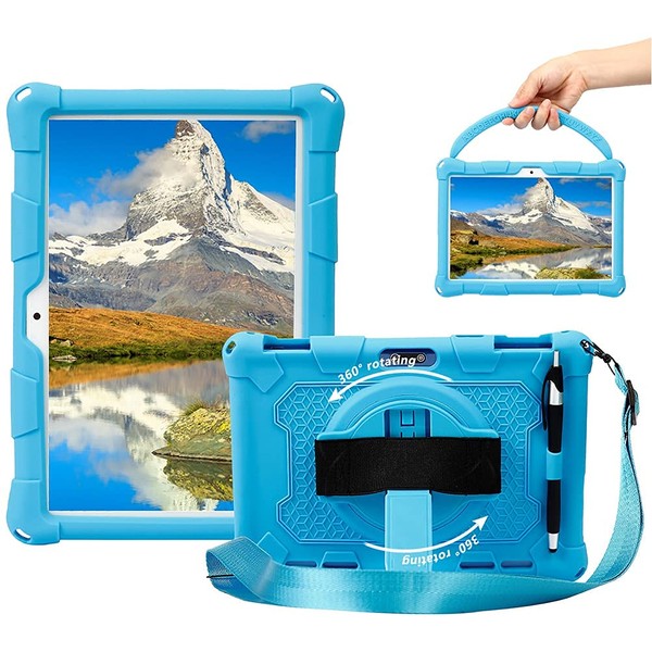 Sfulatdc Silicone Case with 360 Rotating Kickstand Strap/Shoulder Strap/Handle Compatible