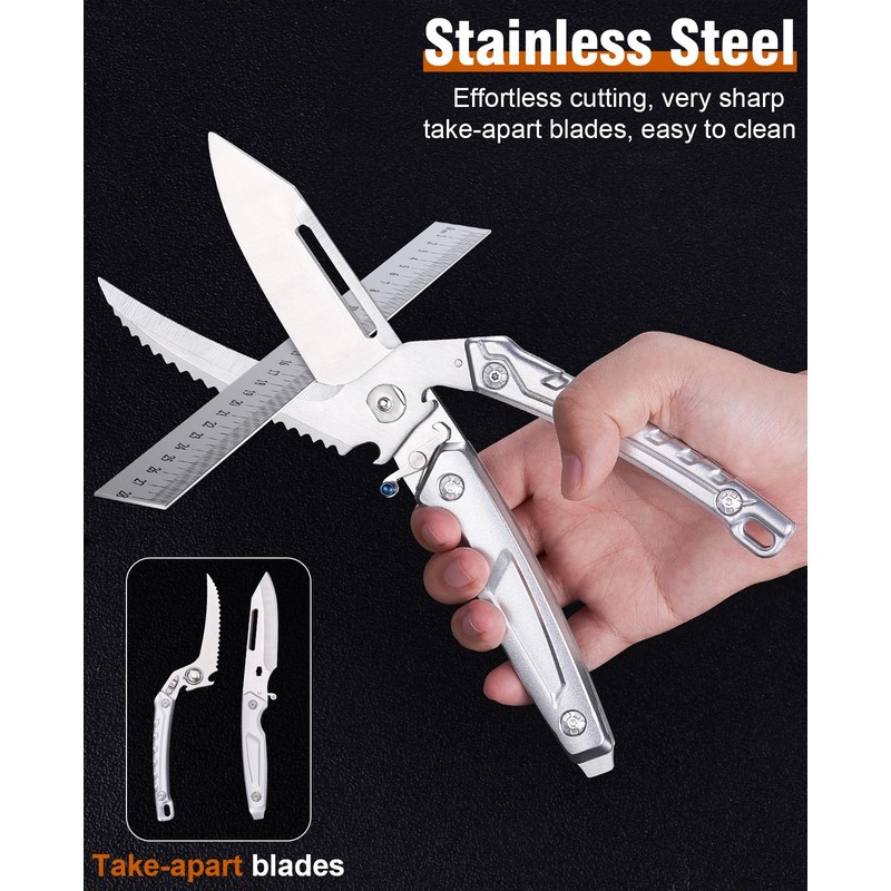 Naitesen 2PCS All Purpose Kitchen Shears and Brisket Carving Knife