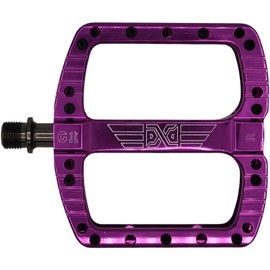 PDX G11 Pedal de bicicleta de montaña MTB Pedal grande plataforma cóncava mecanizada aluminio pulido pedales antideslizantes 9/16 cromo husillo rodamientos de bolas suaves (morado)