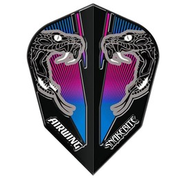 RED DRAGON Airwing Unique Moulded Peter Wright Snakebite Blue V-Standard Dart Flights 1 Set Per Pack (3 Dart Flights in total)