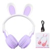 Rabbit Ear Headsets LED Light Headphones Cute Lightweight Adjustable Headband