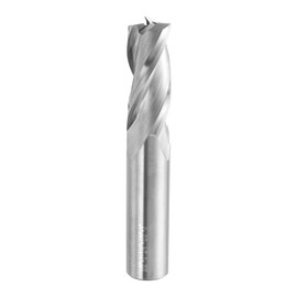 sourcing map Spiral Router Bit 1/2" Cut Dia 1/2" Shank Up Cut Solid Carbide 3 Flutes CNC End Mill Milling Bits for Wood Plastic Soft Metal (1-1/4" Cut Length 3" Long)