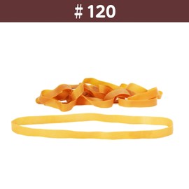 輪ゴム オーバンド #120 < 50g透明袋 > アメ色 最も大きい径 極太幅 少量 包装 ゴムバンド 全サイズ73 共和