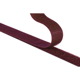 VELCRO Brand - Sew on Fastener | Hand or Machine Sewing | 20mm x 10m Hook and Loop Tape | Burgundy