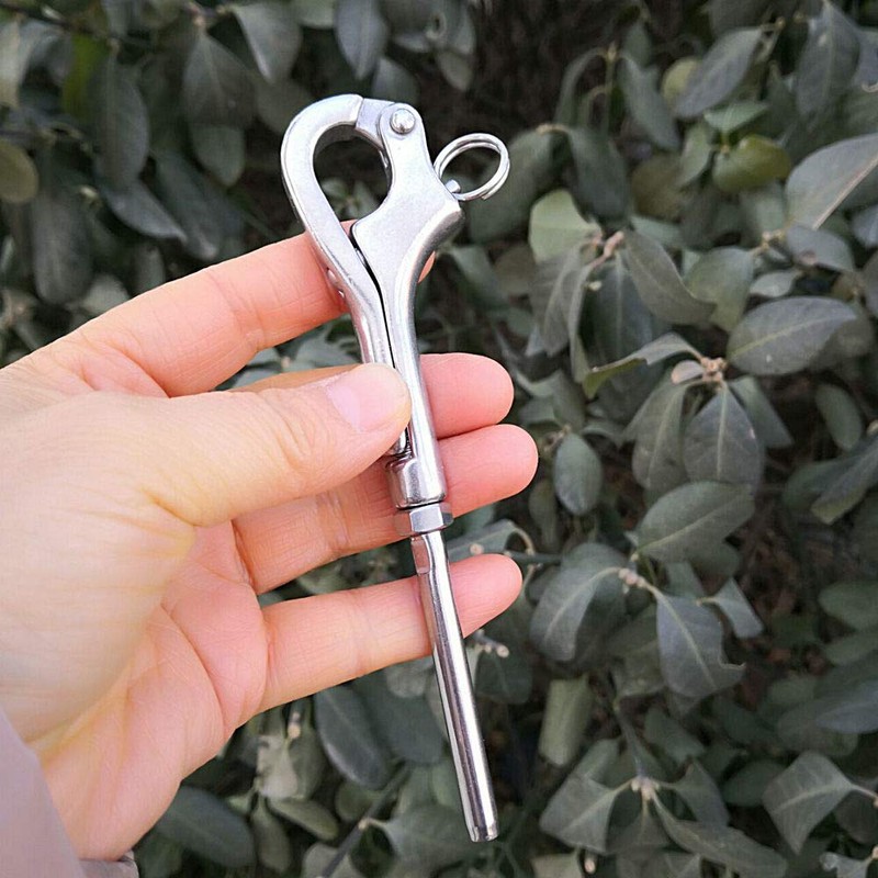 JY-MARINE 316# Stainless Steel Quick Release Pelican Hook Shackle Sailing
