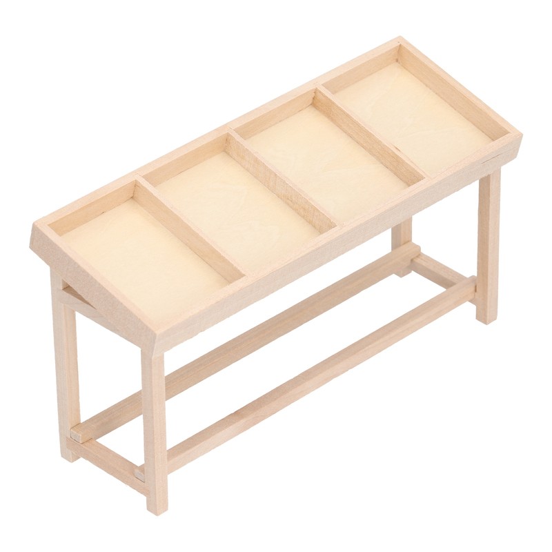 Doll House Shelf Display Racks 1:12 Miniature Wooden Stand Shelf