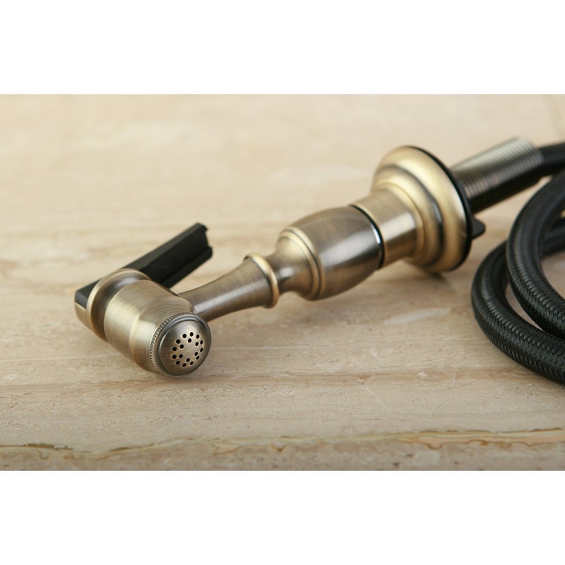 Kingston Brass KBSPR3 Kitchen Faucet Side Sprayer, Antique Brass