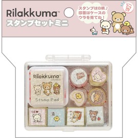San-X Rilakkuma Stamp Set Mini FT72501 H 2.2 x W 2.8 x D 1.2 inches (55 x 70 x 30 mm)