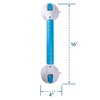 Carex Suction Shower Grab Bar – 16” Ultra Grip Shower