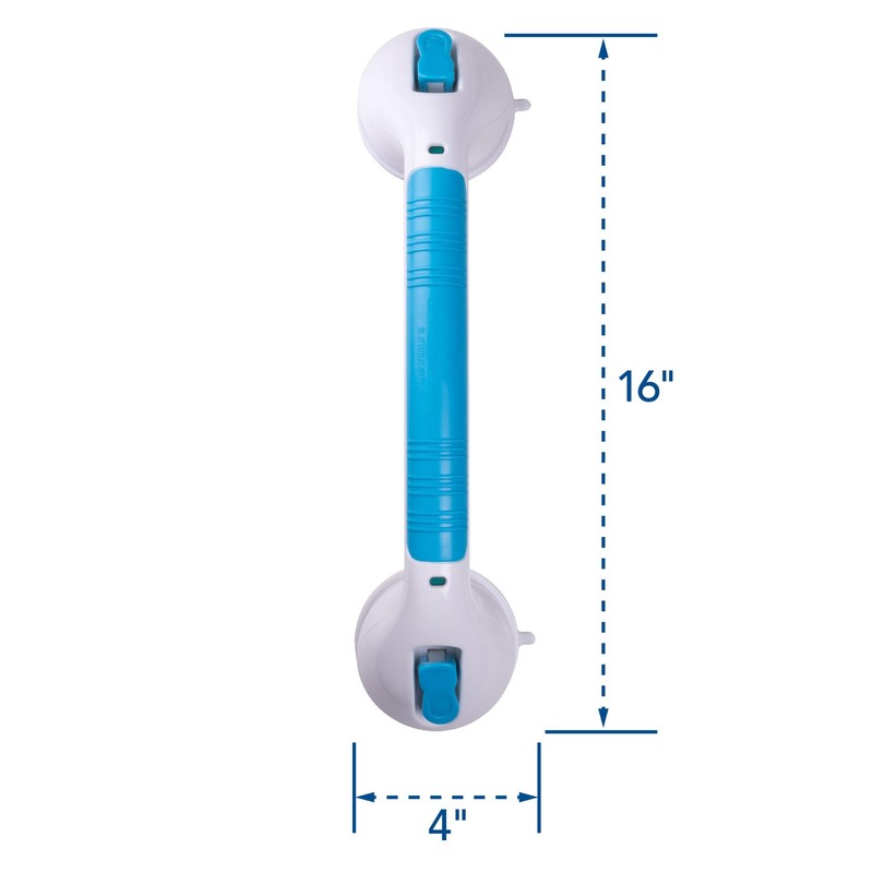 Carex Suction Shower Grab Bar – 16” Ultra Grip Shower