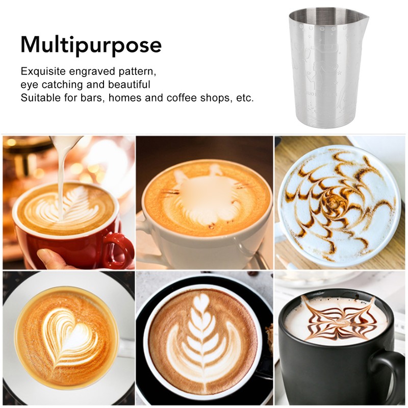 Milk Frothing Pitcher 304 Stainless Steel Rust Proof Multipurpose 840ml