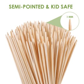 240 PCS Smores Sticks 36" Long 5mm Thick, Marshmallow Roasting Smore Sticks Bamboo, Disposable Marshmellow Sticks Camping Heavy Duty SMores Skewers for Outdoor Fire Pits Campfires Hot Dog Sausage