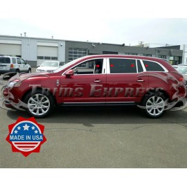 Made in USA - Trims Express 2010-2019 Lincoln MKT 8Pc Chrome Pillar Post - w/Cutout Trim Stainless Steel