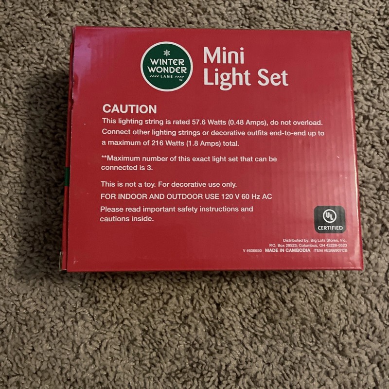 Winter Wonder Lane 140 Multi color Mini Lights White Wire