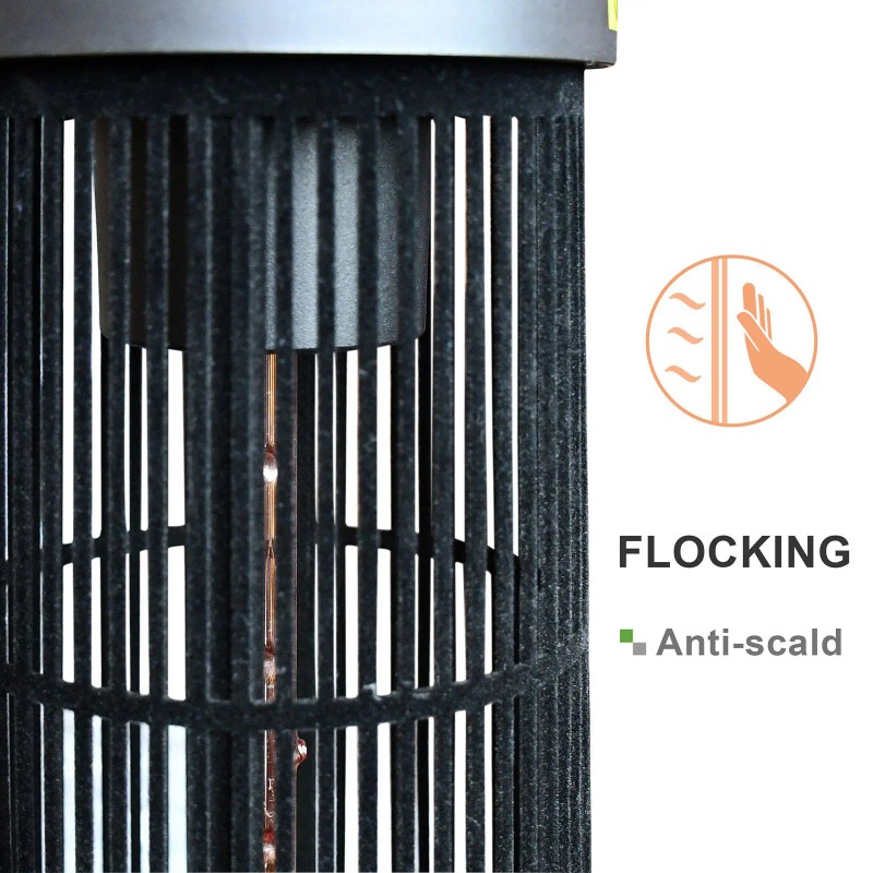 1200W IP55 Waterproof Infrared Electric Freestanding Patio Heater with Touch