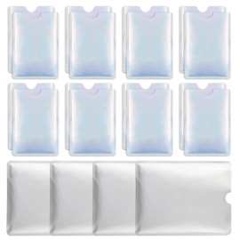 20 Pcs Travel Passport Credit Card Blocking Sleeves, Signal Blocking ID Card Protector Sleeves, Waterproof Anti-Theft Credit Card Holder Security Covers Against Data Theft (Dazzling)