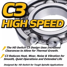 HD Switch (2 Pk) Spindle Bearings fits Ariens EZR1742 EZR1542 EZR1842 YT1742 YT1542 YT1842