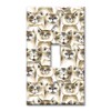 Art Plates 1 Gang Toggle Wall Plate - Brown Cat
