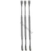 3 Pack - Dental Bone File Handpiece, Double-Ended Knurled Grip