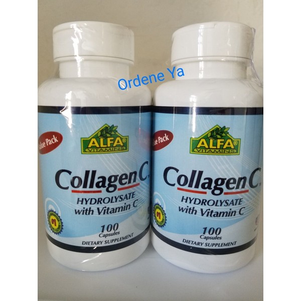 Collagen Hydrolysate With Vitamin C Vitamins Twin Pack 200 Caps Eterna Juventud